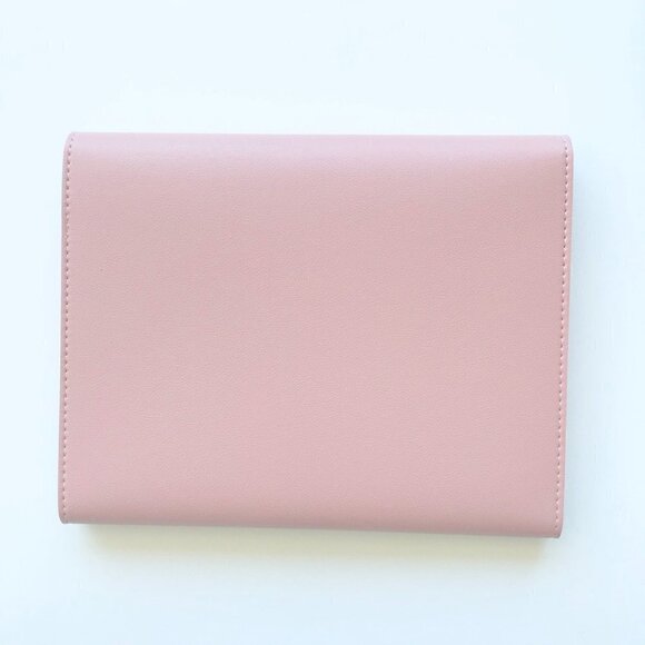 MINISO Shoulder Bag Blue Tote/Pink Portfolio Organizer Vegan Leather, Pen - Picture 10 of 16